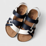 Orthopedische sandalen met anatomisch voetbed en suède afwerking