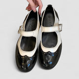 Mary Jane Schoenen met verstelbare band en premium leer