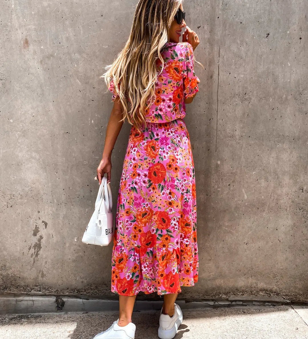 Lila | Zomerjurk met kleurrijk design en ademende stof