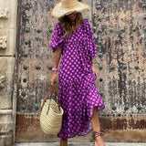 Scarlette | Boheemse jurk met V-hals en pofmouwen voor een vrije zomerlook