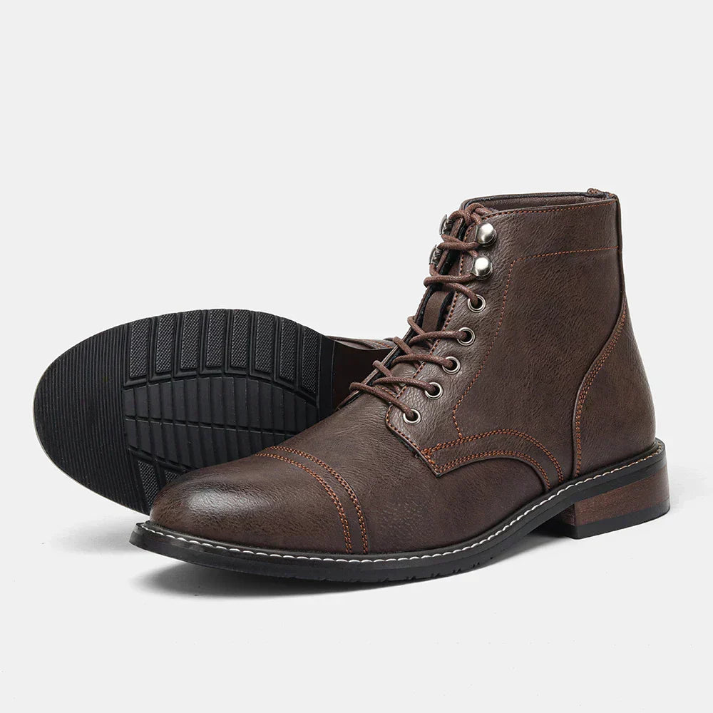 Derby Laarzen met Vintage Stijl en Modern Comfort