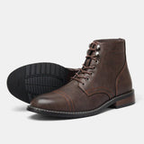 Derby Laarzen met Vintage Stijl en Modern Comfort