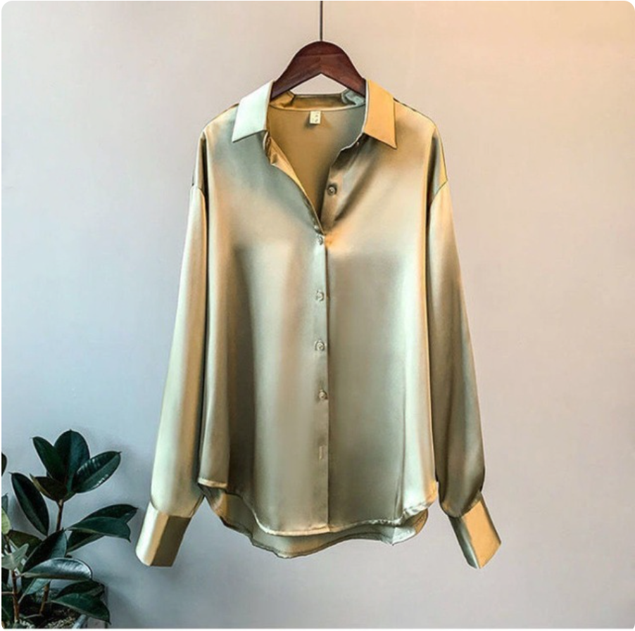 Dani | Satijnen blouse met luxe glans en tijdloze elegantie