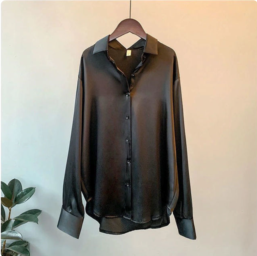 Dani | Satijnen blouse met luxe glans en tijdloze elegantie