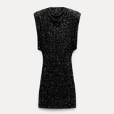 Femke | Cocktailjurk met glitters en flatterende pasvorm