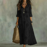 Rosalie | Zwierige Maxi Jurk met Elegante Details
