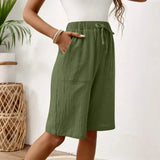 Linnen short met katoenmix voor een casual zomerlook