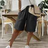 Linnen short met katoenmix voor een casual zomerlook