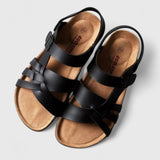 Orthopedische sandalen met anatomisch voetbed en suède afwerking