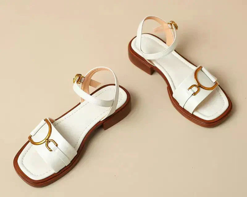 Sandalen met gesp en vierkante neus voor dagelijks comfort