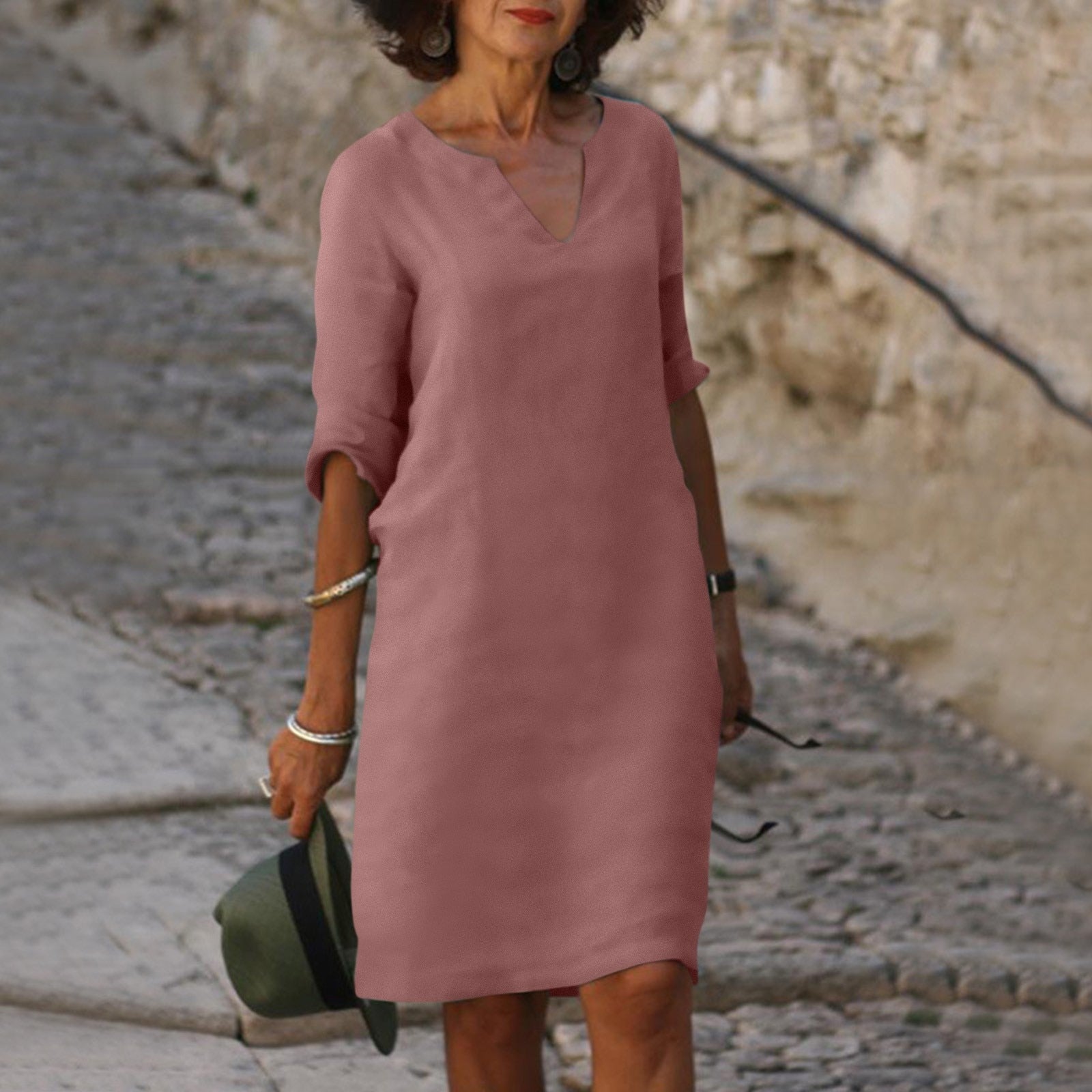 Zomerjurk met elegante pasvorm en veelzijdige stijl