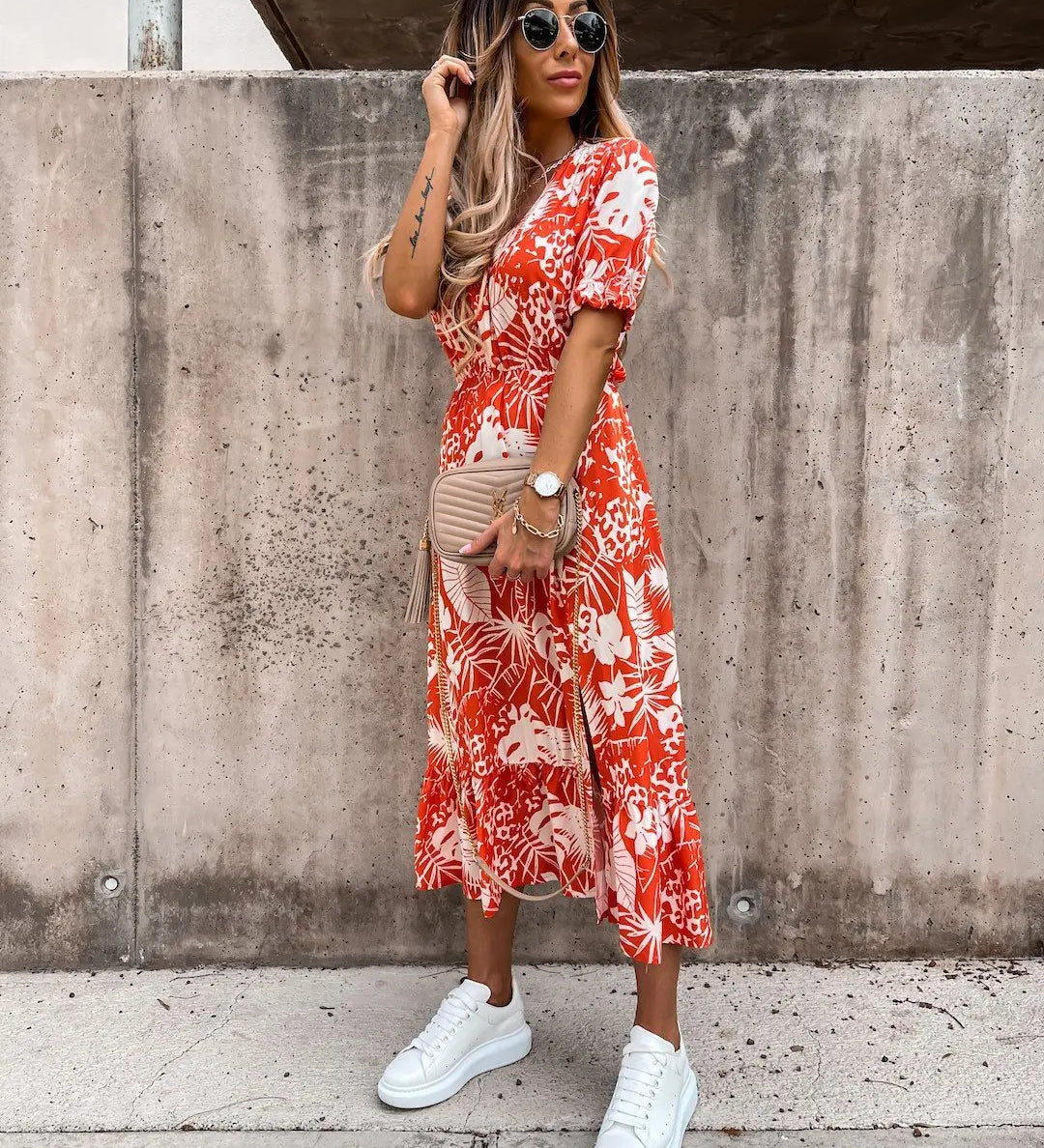 Lila | Zomerjurk met kleurrijk design en ademende stof