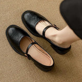 Mary Janes met klassiek leren design en gepolsterde binnenzool