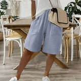 Linnen short met katoenmix voor een casual zomerlook