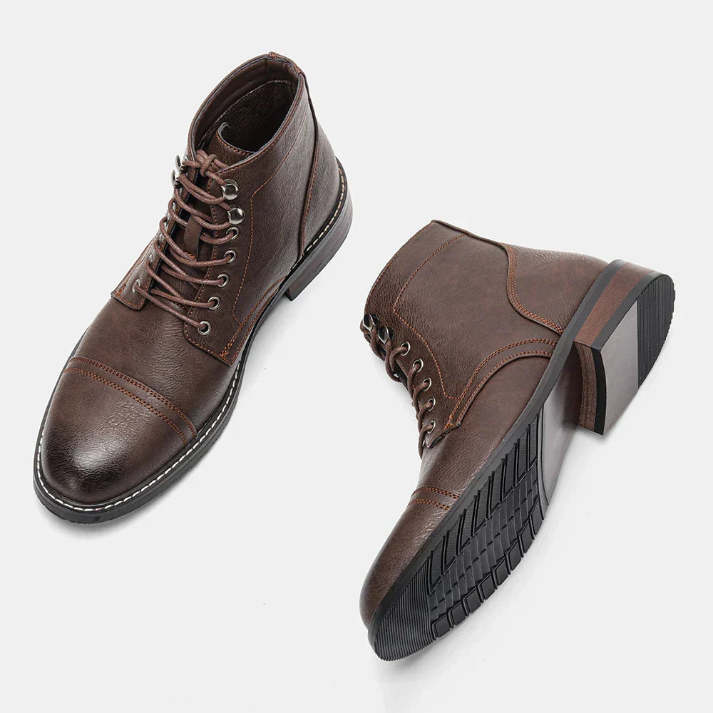 Derby Laarzen met Vintage Stijl en Modern Comfort