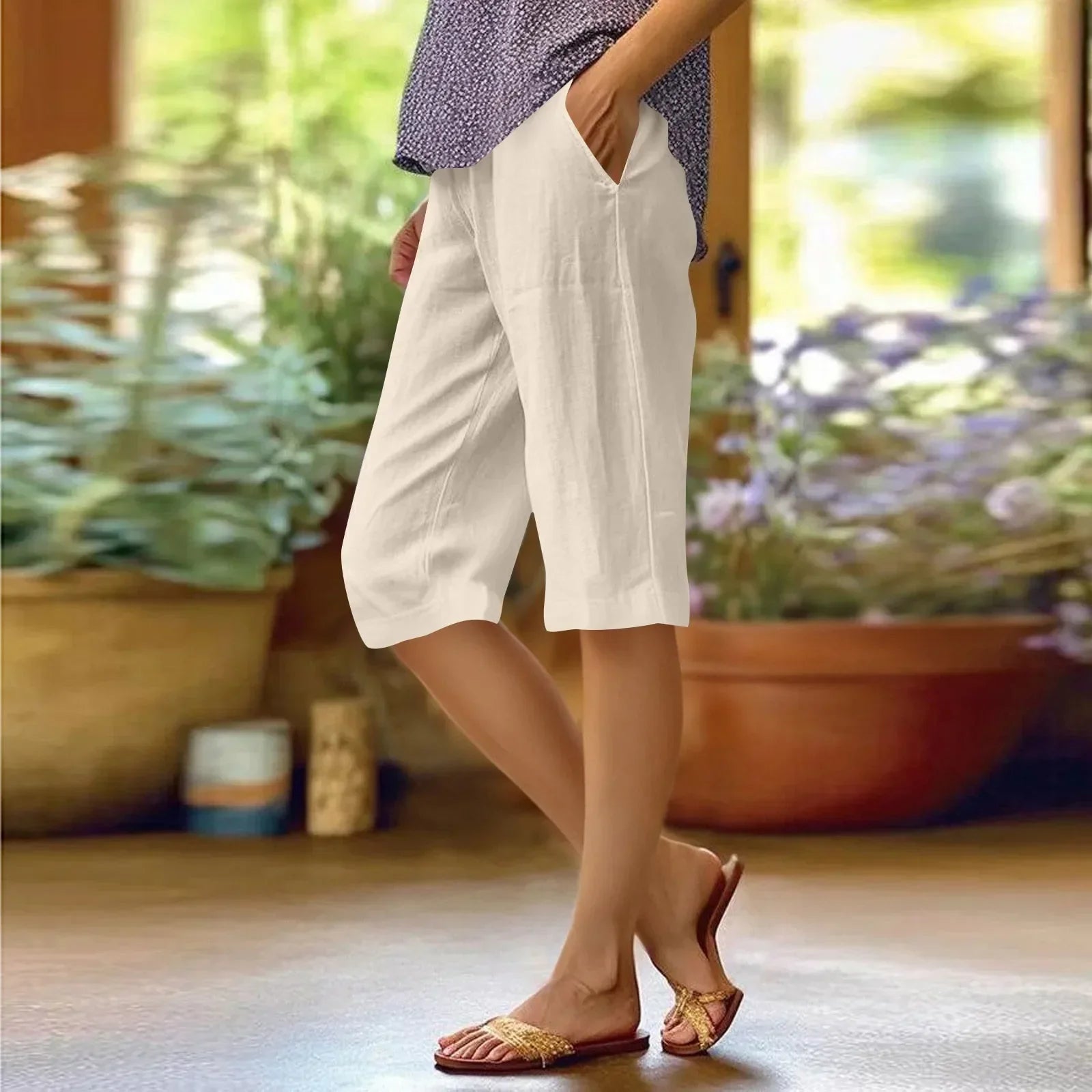 Zomershort met relaxte pasvorm voor casual elegantie