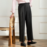 Pantalon met wijde pijp en hoge taille voor relaxte pasvorm