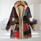 Winterjas met bloemenprint en warme voering