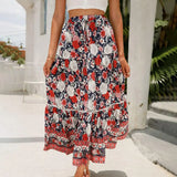 Maxi rok met kantdetails en elegante uitstraling