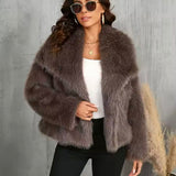 Marlene | Warme jas met faux fur en luxe uitstraling voor koude dagen