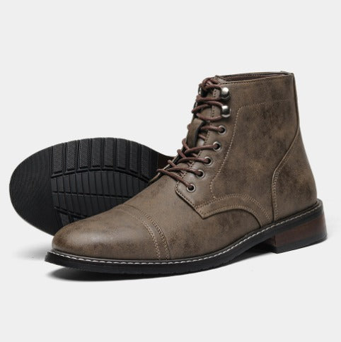 Derby Laarzen met Vintage Stijl en Modern Comfort