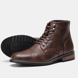 Derby Laarzen met Vintage Stijl en Modern Comfort