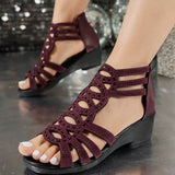 Luna | Elegante Sandalen met Sleehak en Strassdetails