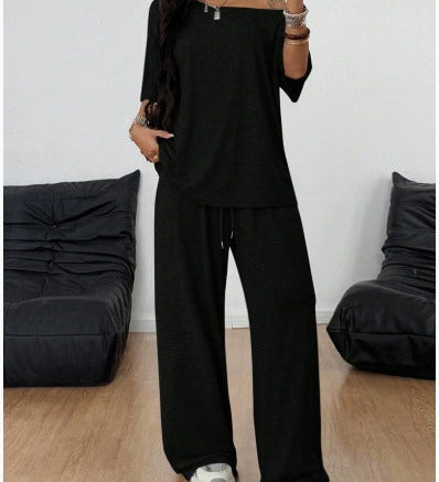 Off-shoulder set met elegante pasvorm voor casual chic