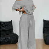 Off-shoulder set met elegante pasvorm voor casual chic