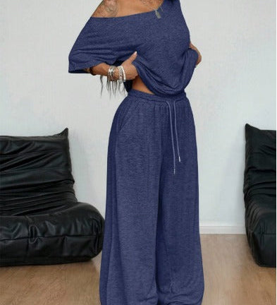 Off-shoulder set met elegante pasvorm voor casual chic