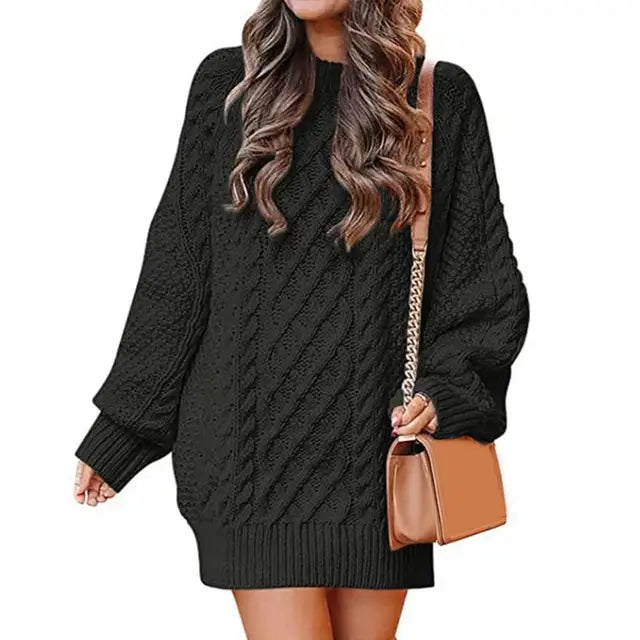 Kayla | Oversized gebreide trui met kabelpatroon en veelzijdige pasvorm