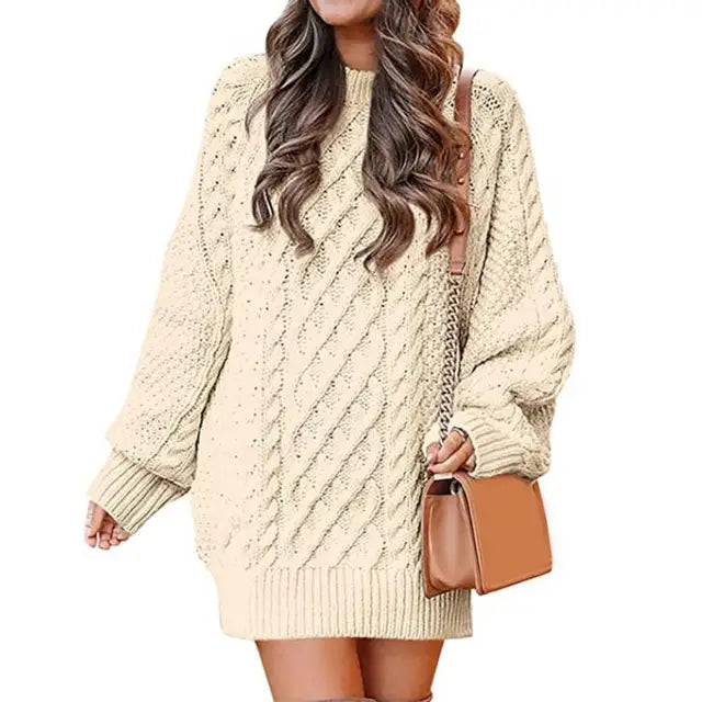 Kayla | Oversized gebreide trui met kabelpatroon en veelzijdige pasvorm
