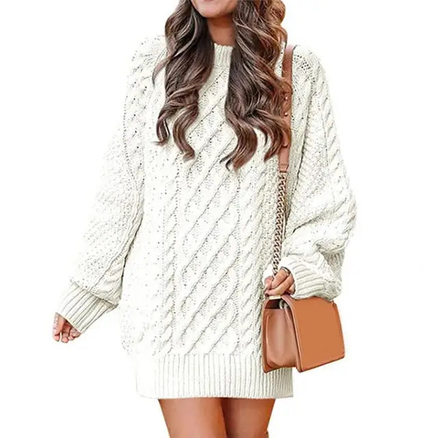 Kayla | Oversized gebreide trui met kabelpatroon en veelzijdige pasvorm