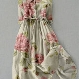 Bloemenjurk met vintage rozenprint en comfortabele pasvorm