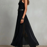 Beatriz | Tweedelige set met zwarte top en tule maxi-rok