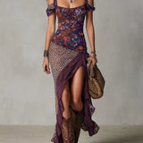 Julia | Maxi-jurk met bloemen- en luipaardprint