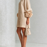 Amara | Elegante Mini-Jurk met Bloemendetails