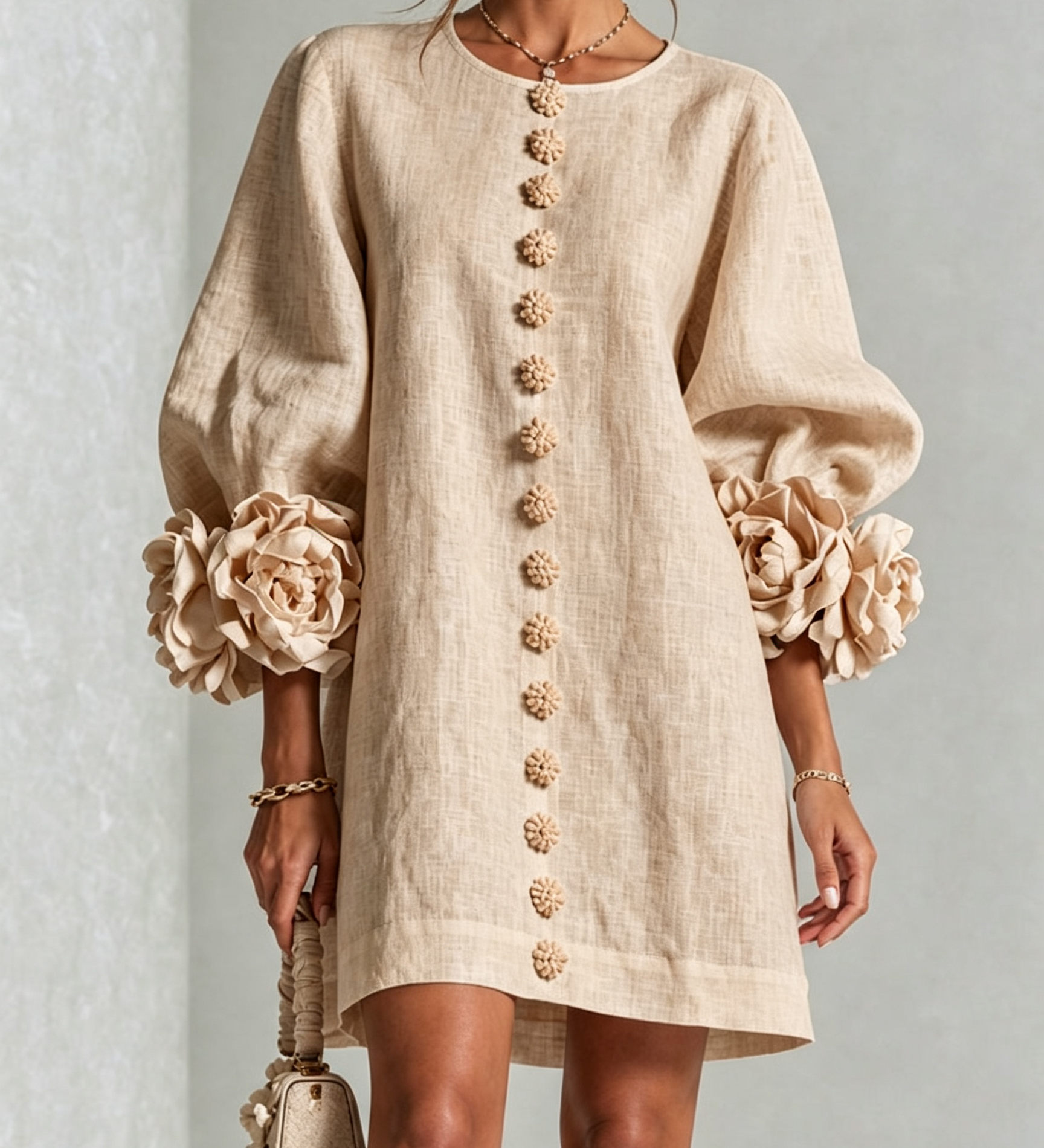 Amara | Elegante Mini-Jurk met Bloemendetails