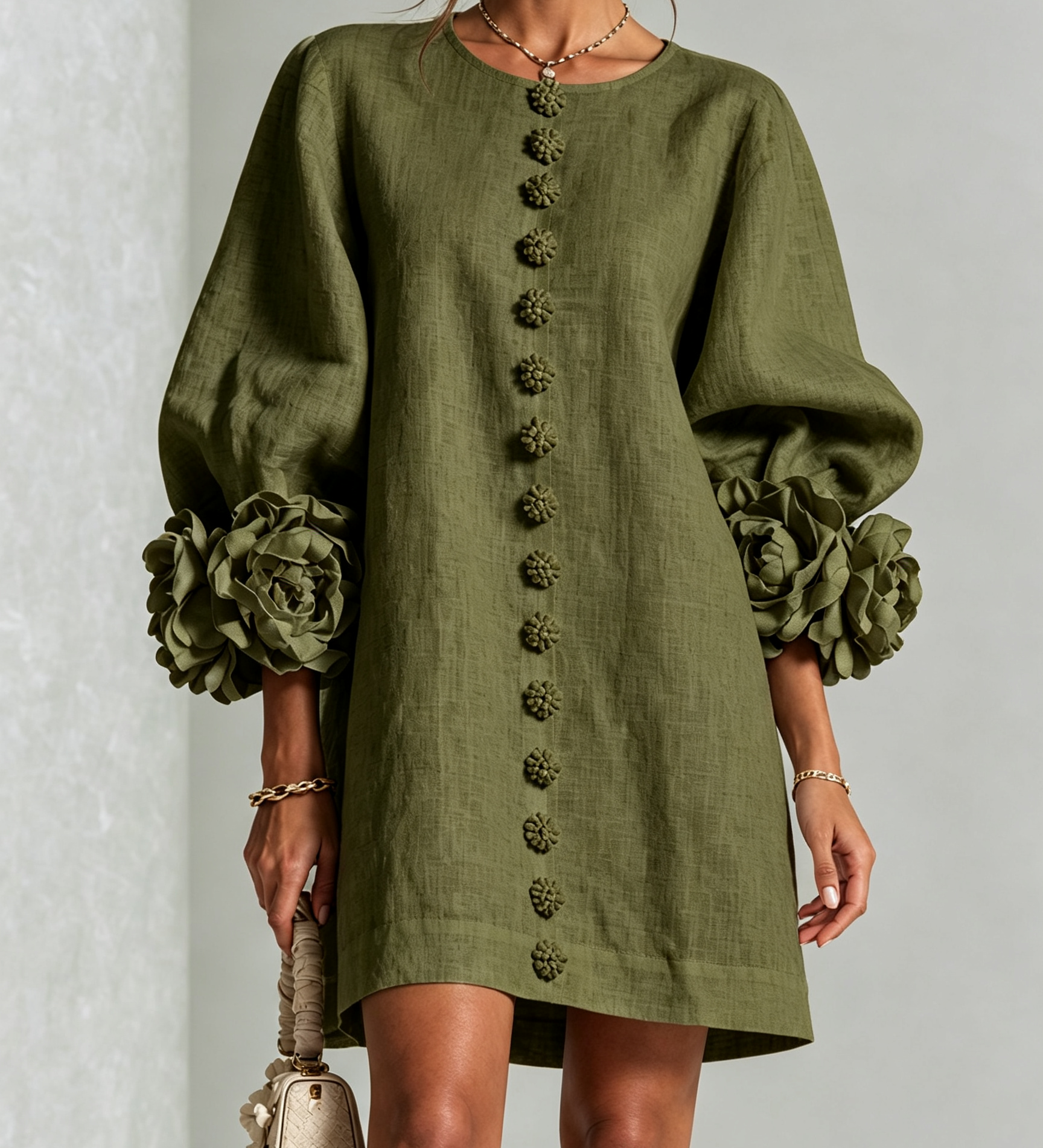 Amara | Elegante Mini-Jurk met Bloemendetails