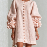 Amara | Elegante Mini-Jurk met Bloemendetails