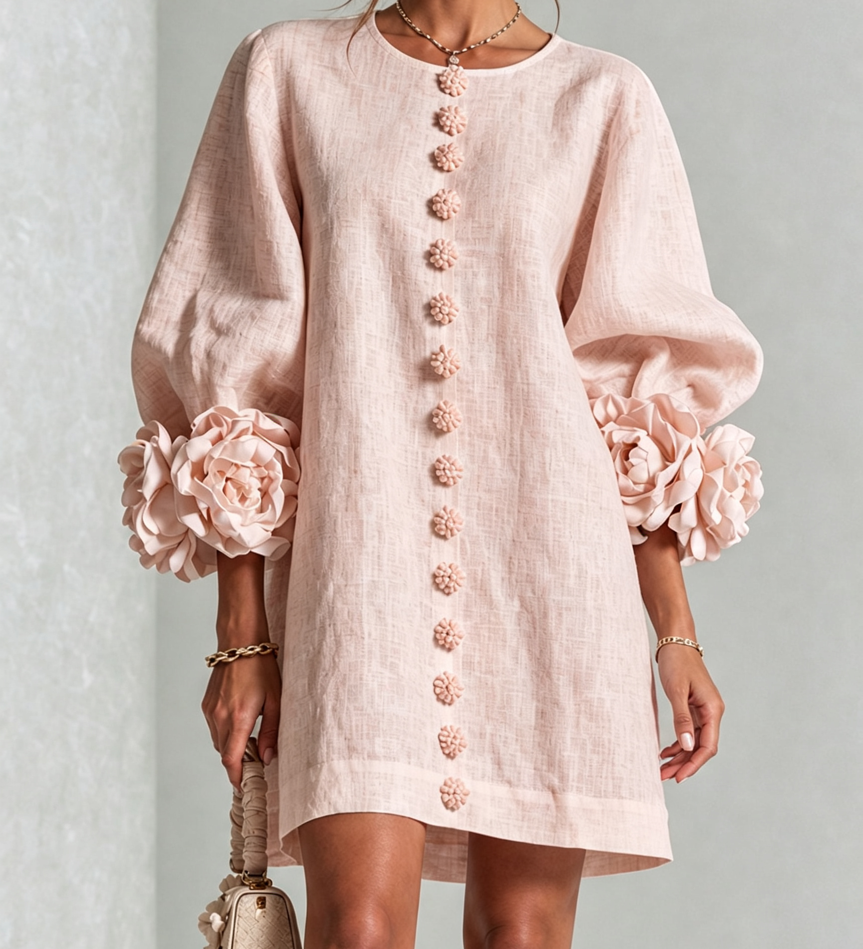 Amara | Elegante Mini-Jurk met Bloemendetails