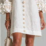 Amara | Elegante Mini-Jurk met Bloemendetails