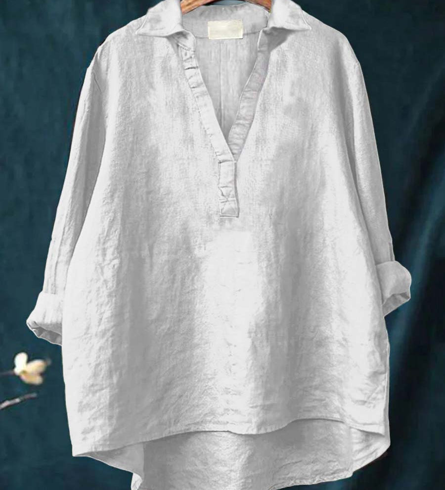 Zomerblouse met zachte stof en Franse elegantie