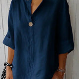 Blouse met V-hals en knopen voor dagelijks gebruik