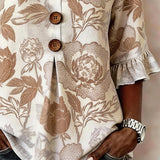 Blouse met bloemenprint en V-hals voor een frisse look