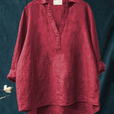 Zomerblouse met zachte stof en Franse elegantie