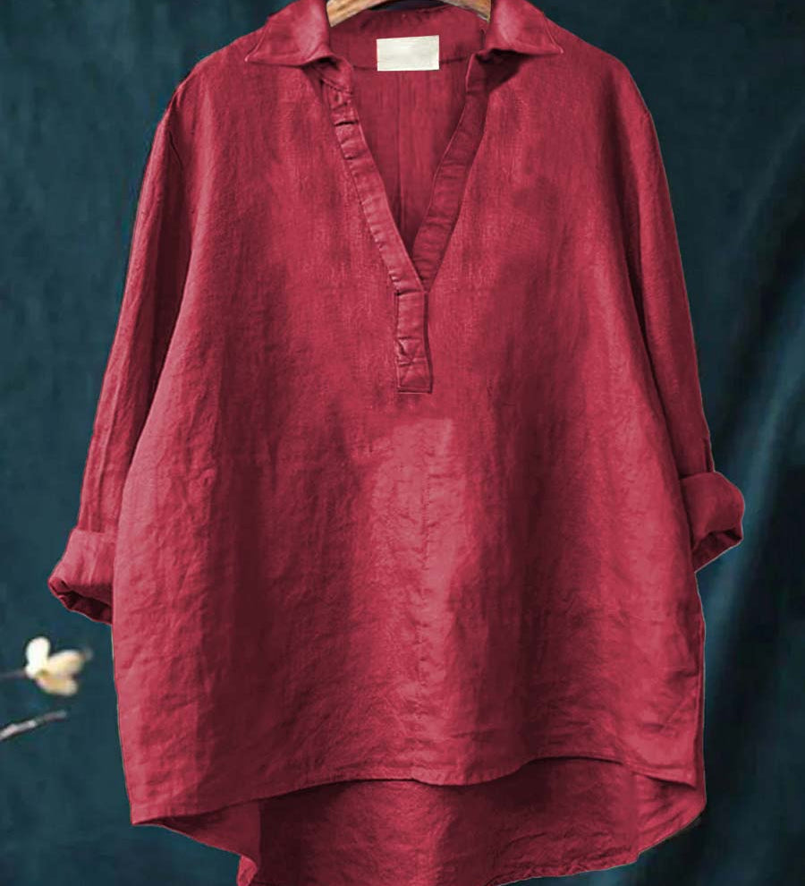 Zomerblouse met zachte stof en Franse elegantie