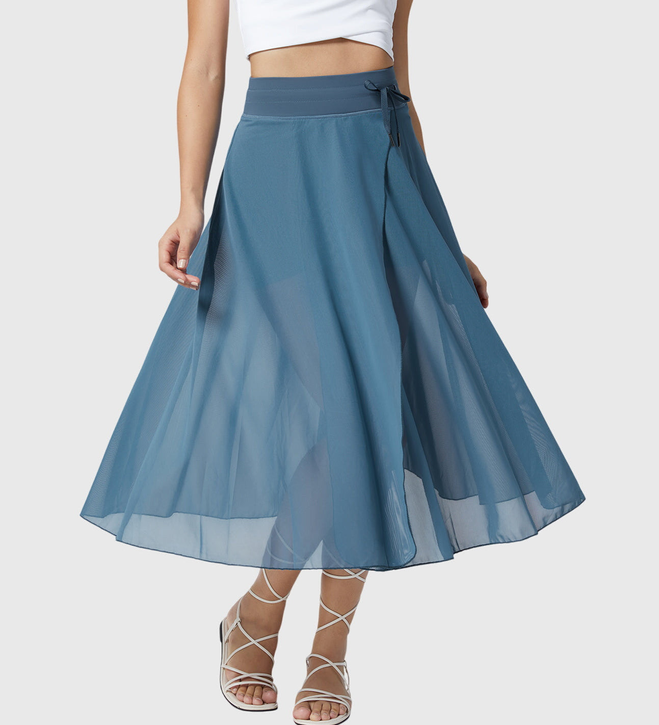 Rok met zakken en hoge taille voor een flatterend silhouet