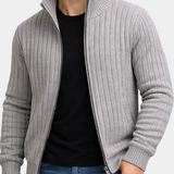 Cardigan met ritssluiting en moderne elegante uitstraling