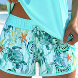Tankini Stijlvolle Zeeprint Splits